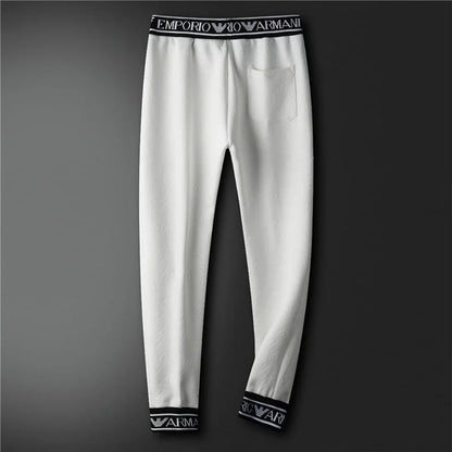 EMP*RIO ARM*NI || Laced Edges White Track Suit For Men