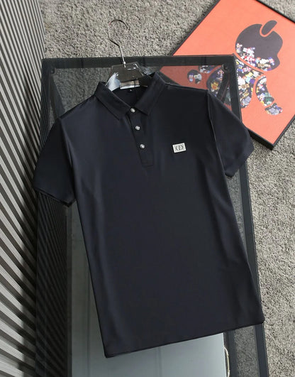 CHRISTIAN DIOR || Cotton Stretch Pique Polo T-Shirt