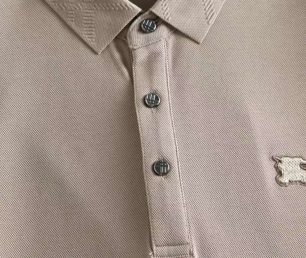 BURBERRY || Oxford Logo Embroidered Polo T-shirt