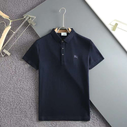 BURBERRY || Oxford Logo Embroidered Polo T-shirt