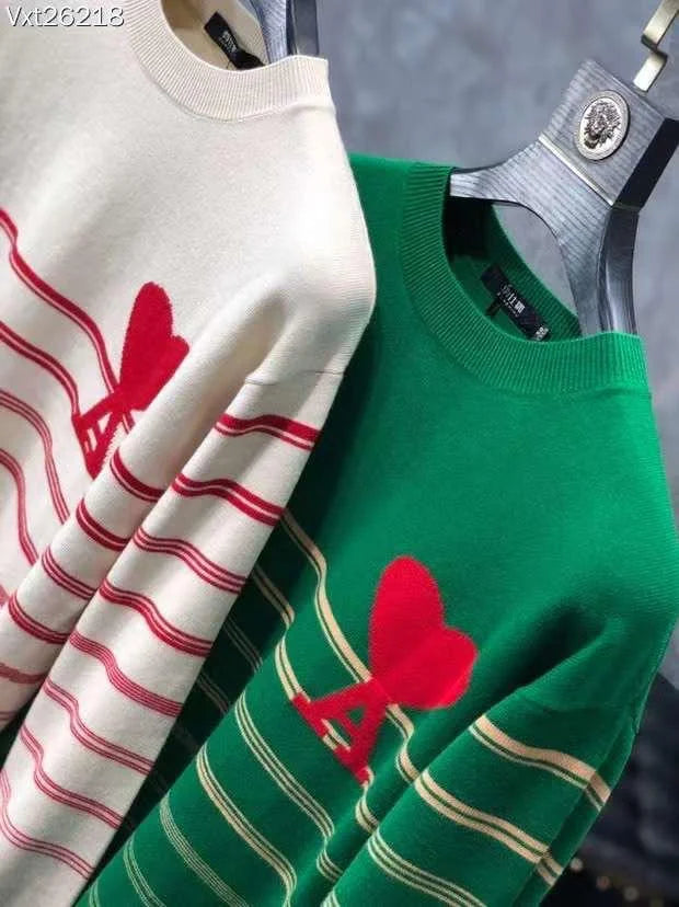 AMI PARIS || Crew Neck Unisex Street Style Long Sleeves Oversized Logo- FASHION MYST