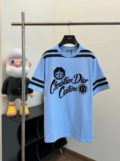 CHRISTIAN DIOR || 2024 SS Unisex Street Style Cotton Short Sleeves Logo Luxury T-Shirt