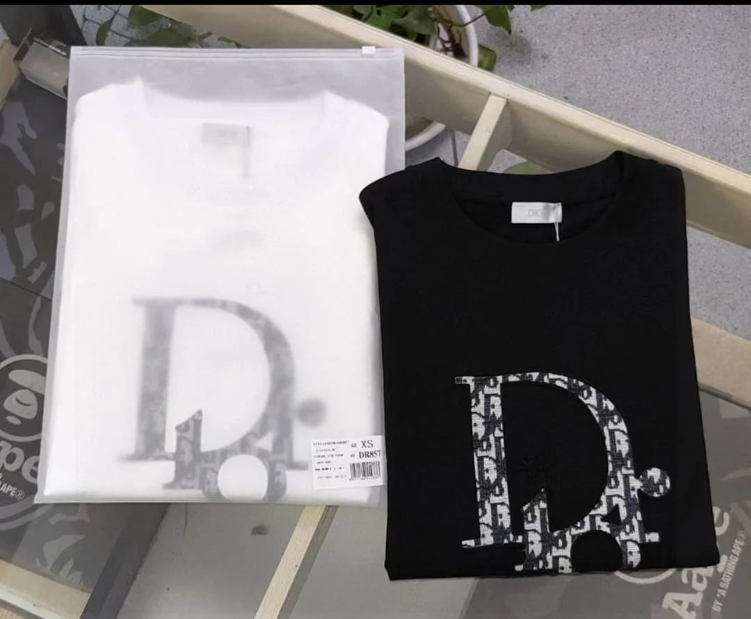 CHRISTIAN DIOR || Dior Letter Logo Embroidery Short Sleeve Unisex