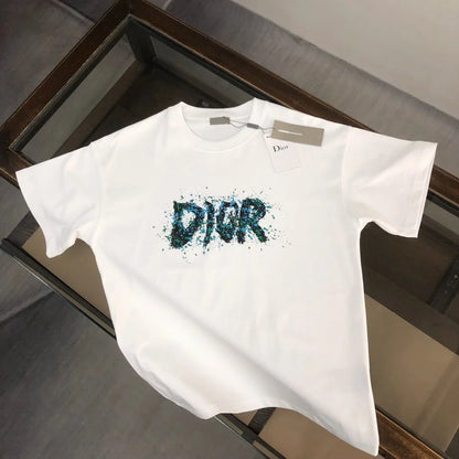 CHRISTIAN DIOR || Paint Graphic Print Crew Neck T-Shirt