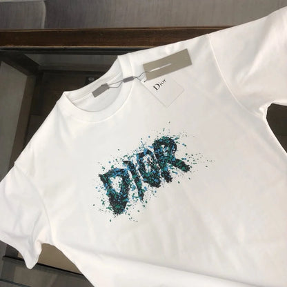 CHRISTIAN DIOR || Paint Graphic Print Crew Neck T-Shirt