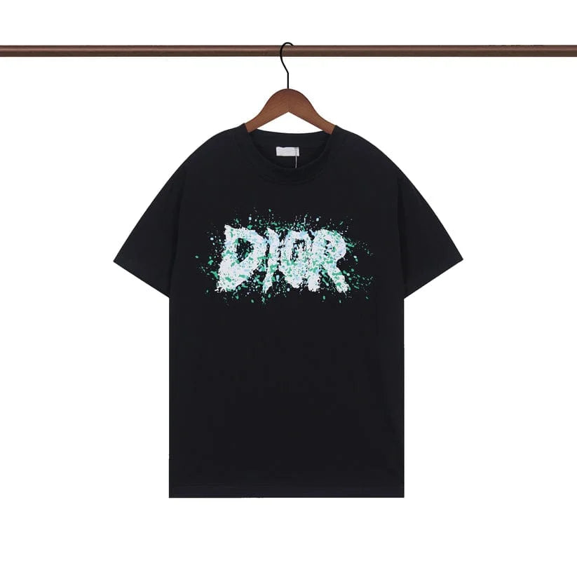 CHRISTIAN DIOR || Paint Graphic Print Crew Neck T-Shirt