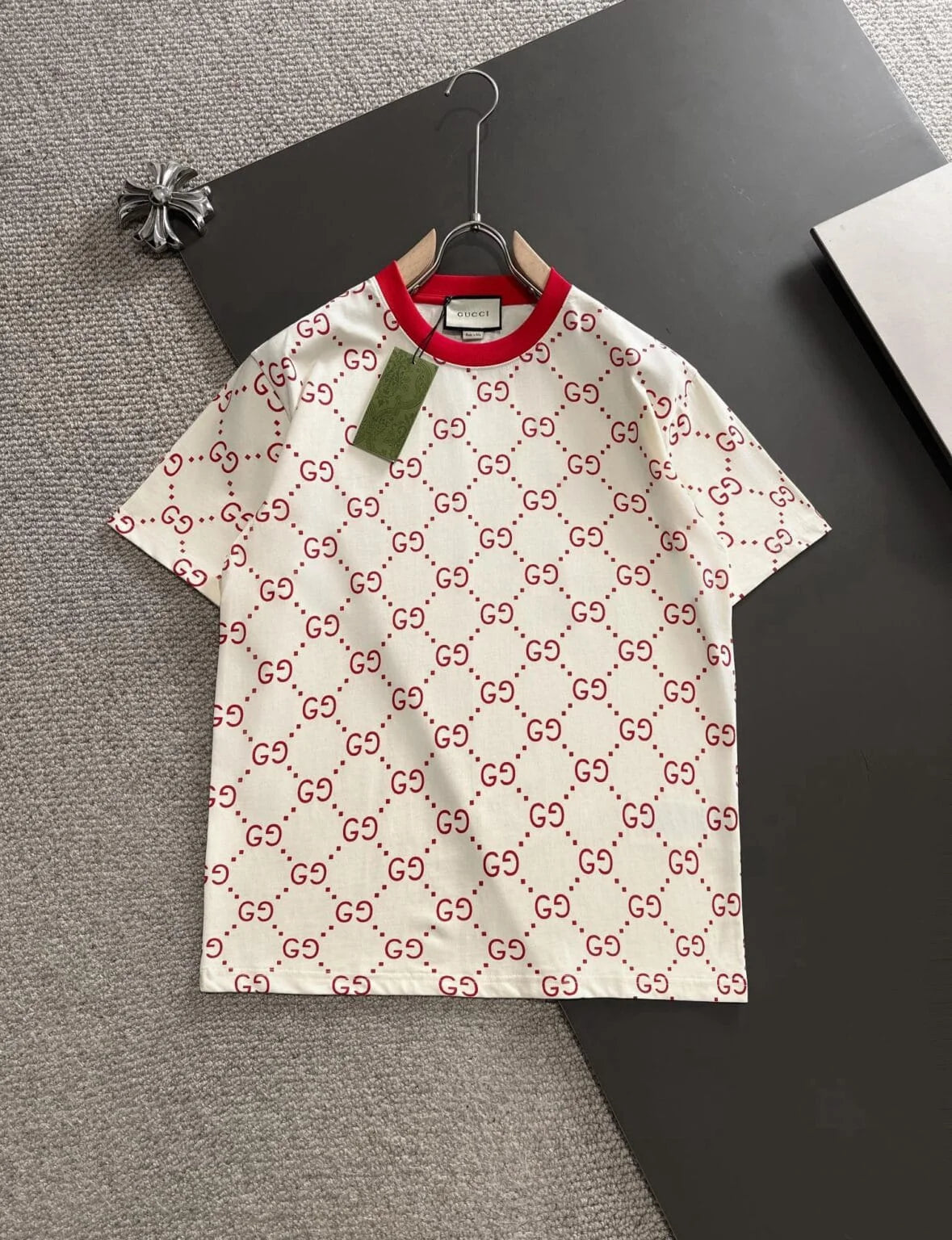 GUCCI || All-Over GG Logo Print T-Shirt