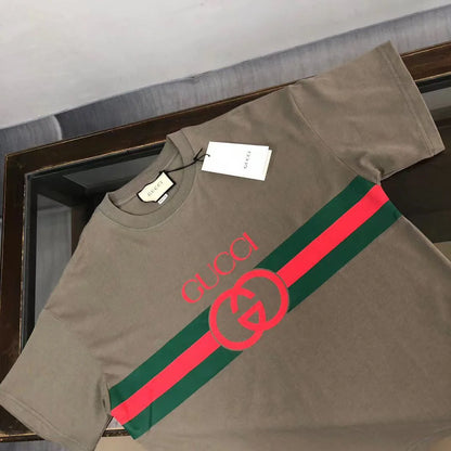 GUCCI || Interlocking GG Logo Cotton T-Shirt / Olive Green