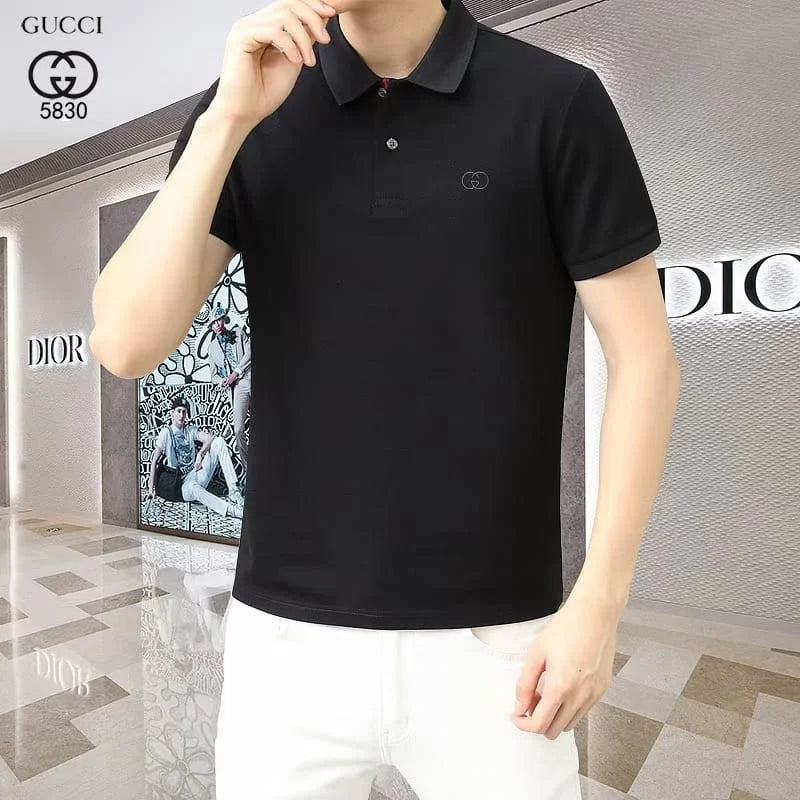 GUCCI || GG Embroidered Logo Slim Fit Stretchable Polo T-Shirt