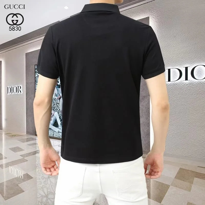 GUCCI || GG Embroidered Logo Slim Fit Stretchable Polo T-Shirt