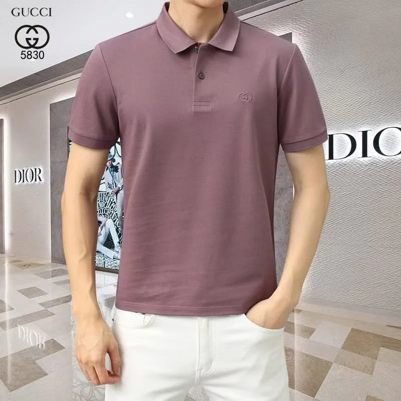 GUCCI || GG Embroidered Logo Slim Fit Stretchable Polo T-Shirt