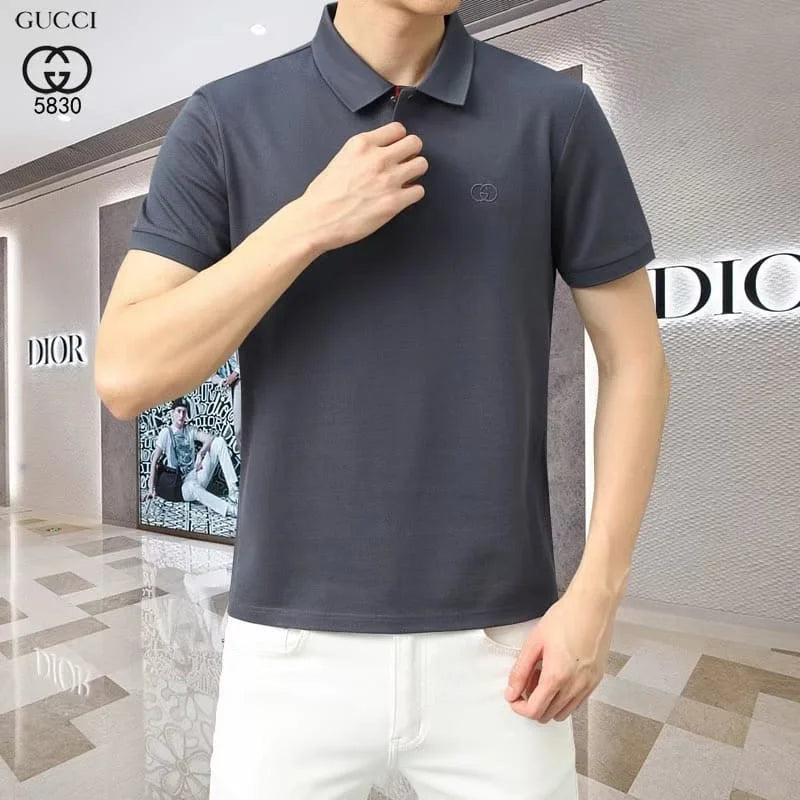 GUCCI || GG Embroidered Logo Slim Fit Stretchable Polo T-Shirt