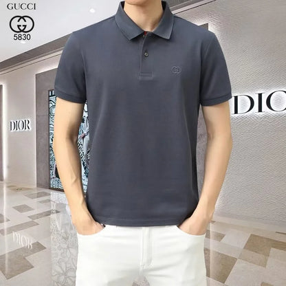 GUCCI || GG Embroidered Logo Slim Fit Stretchable Polo T-Shirt