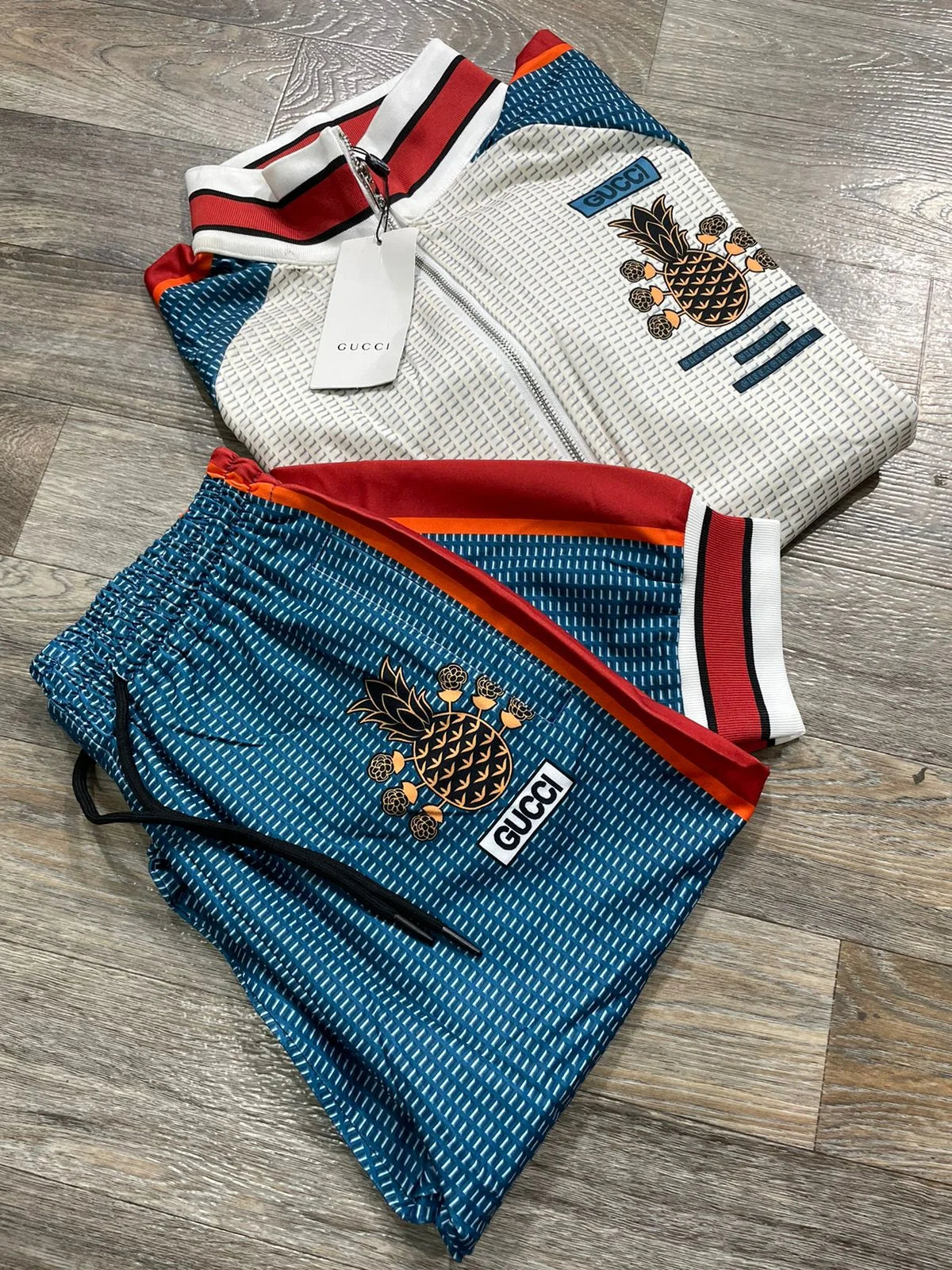 GUCCI || Pineapple Logo Luxury Tracksuit For Men