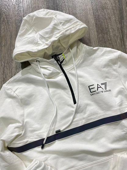 EMP*RIO ARM*NI || Logo Cotton Zippered Stand-Up Collar Regular Fit Tracksuit Set