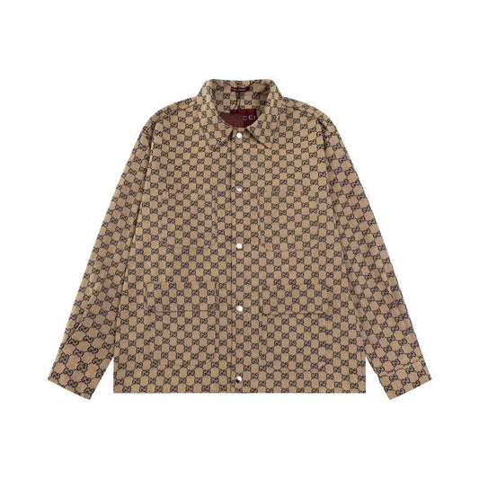 GUCCI || Maxi GG canvas Shacket Shirt In Beige