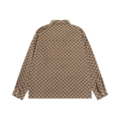 GUCCI || Maxi GG canvas Shacket Shirt In Beige