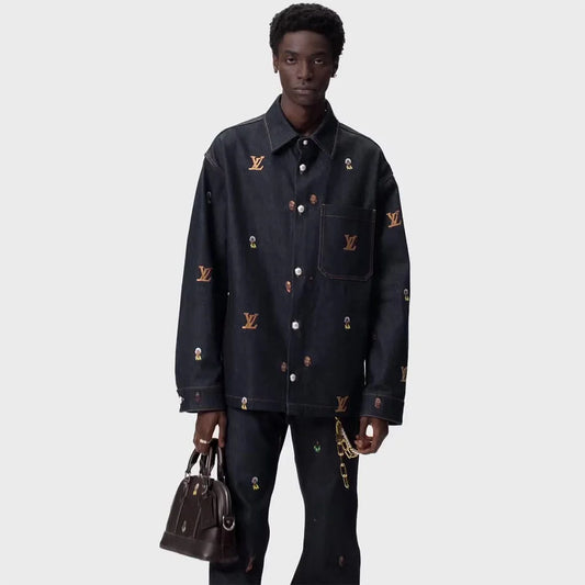 LOUIS VUITTON || Embroidered Denim Jacket Overshirt Henry Taylor