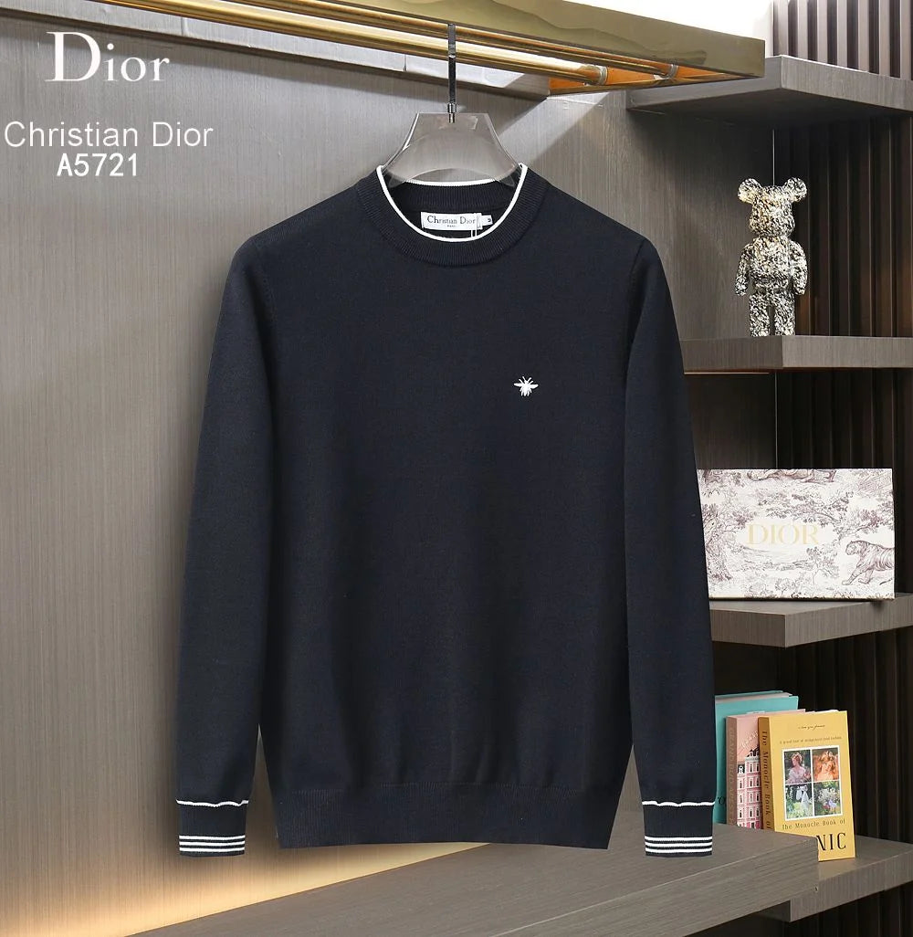 CHRISTIAN DIOR || Drop-Shoulder Sleeve Crew-Neck Pull-Over