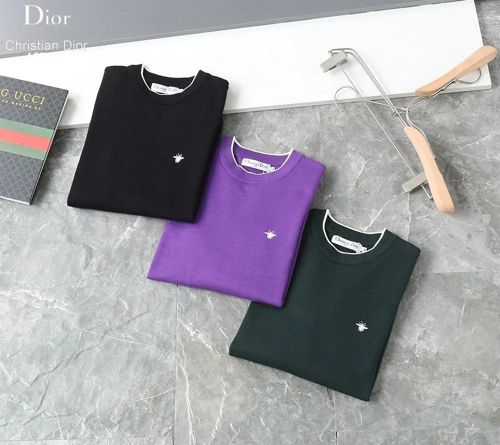 CHRISTIAN DIOR || Drop-Shoulder Sleeve Crew-Neck Pull-Over