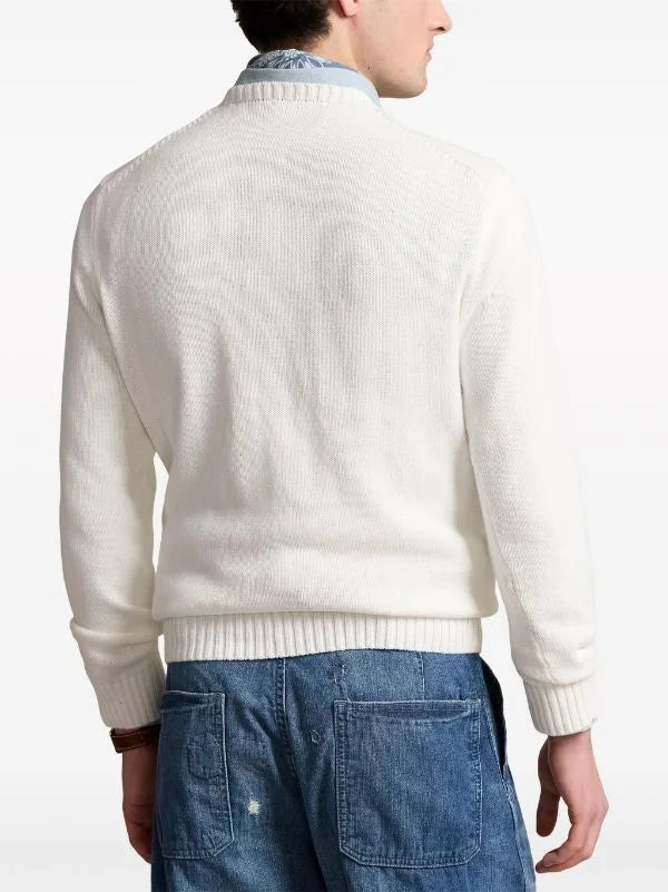 POLO RALPH LAUREN || Men's The Ralph & Ricky Bear White Sweater