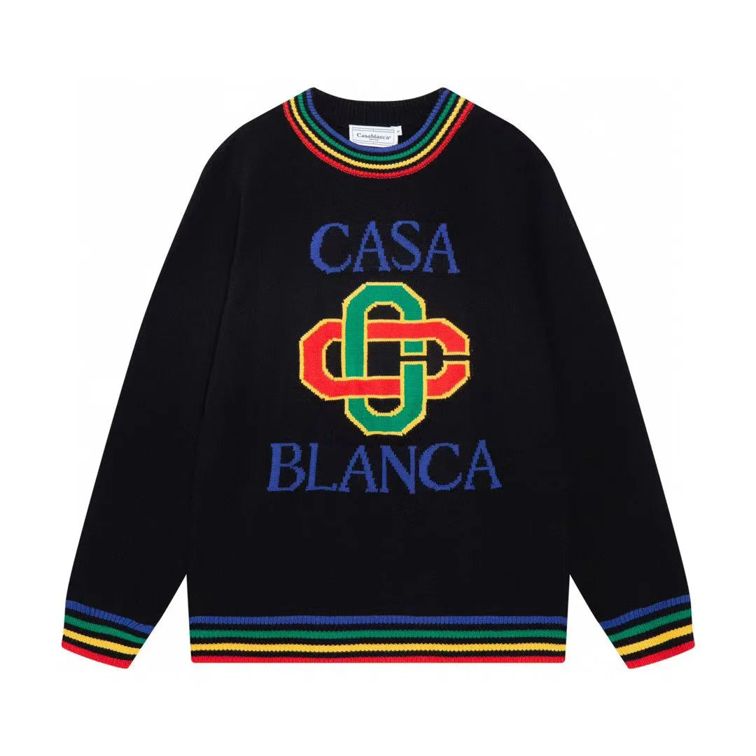 CASABLANCA || Stacked Logo-Embroidered Unisex Sweatshirt