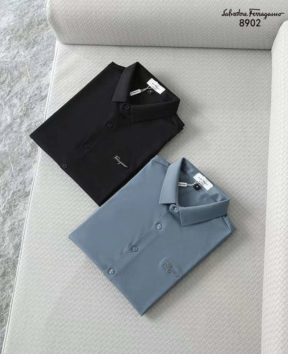 SALVATORE FERRAGAMO || Solid Tailored Fit Shirt