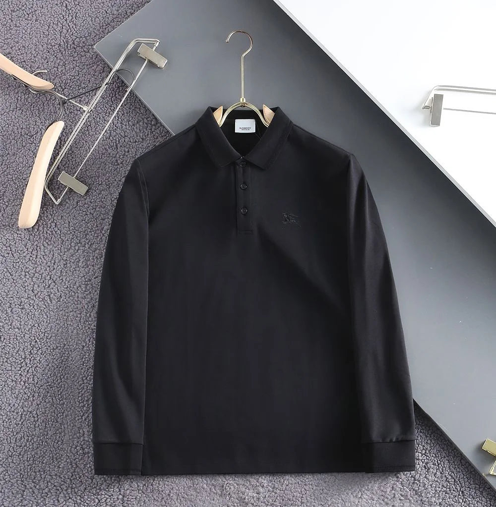 BURBERRY || Embroidered-Logo Polo Long Sleeves T-Shirt – FASHION MYST