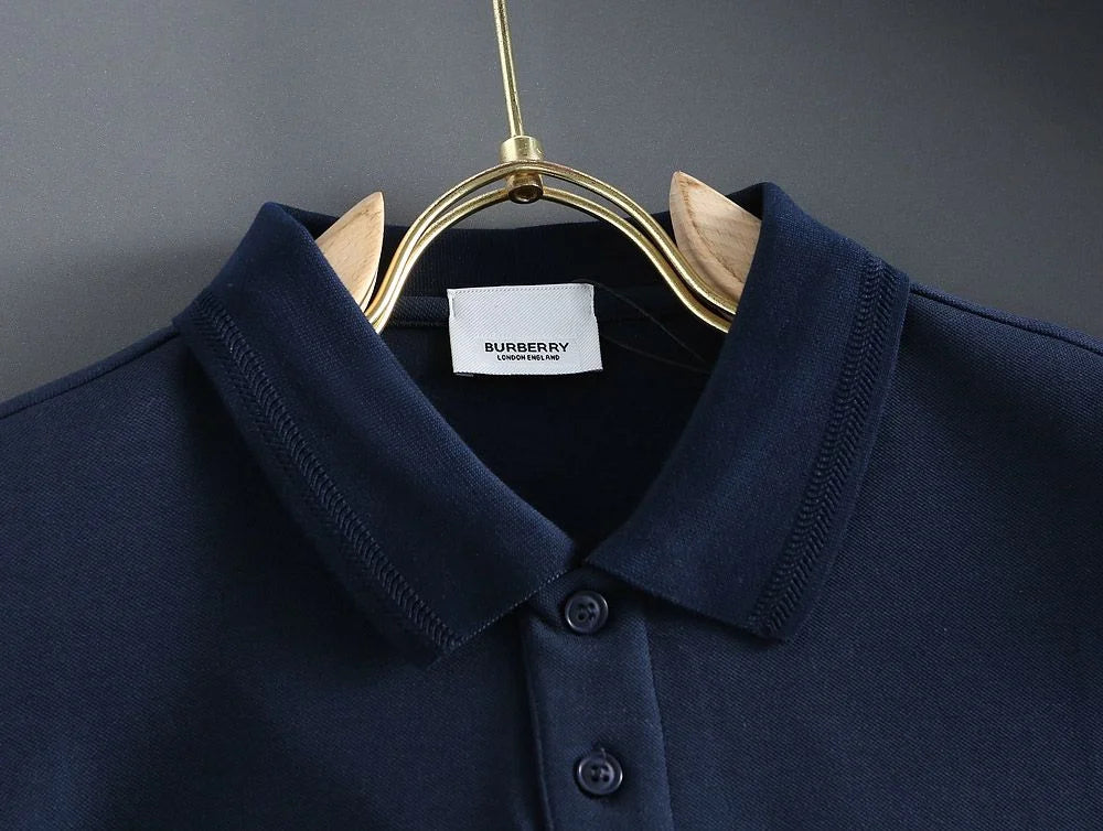 BURBERRY || Embroidered-Logo Polo Long Sleeves T-Shirt