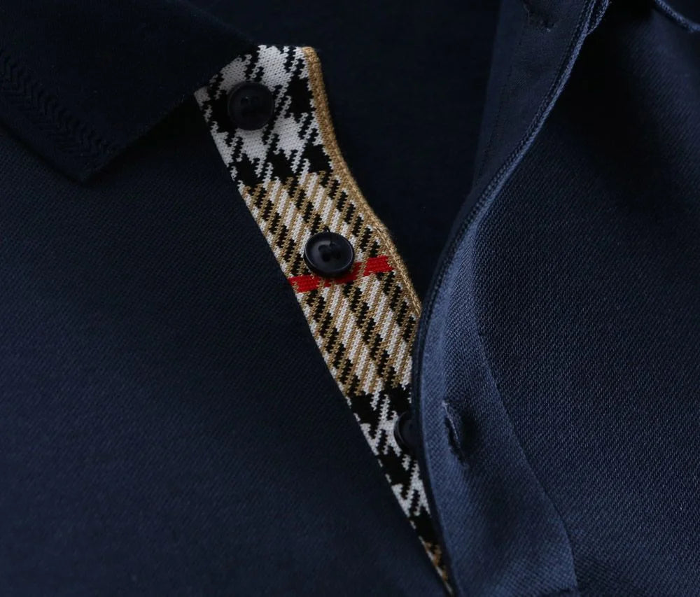 BURBERRY || Embroidered-Logo Polo Long Sleeves T-Shirt