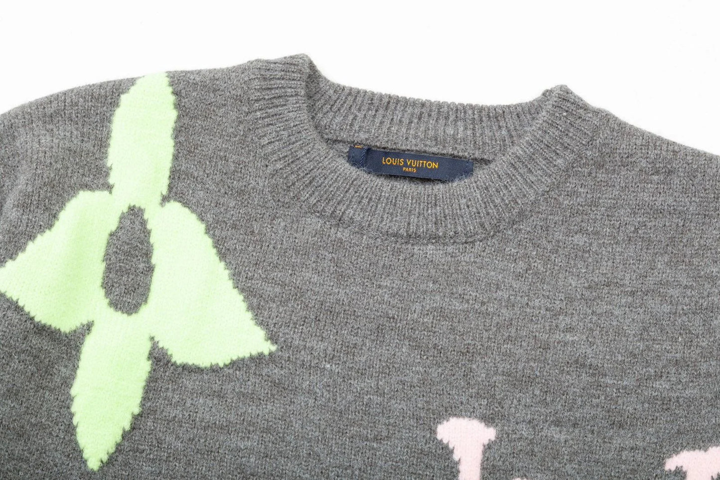 LOUIS VUITTON || Grey Chunky Wool Blend Pullover