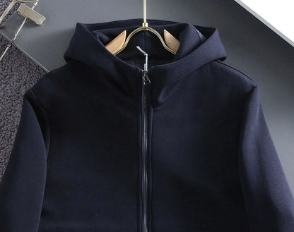 TOM FORD || Luxurious Comfort Premium Zip-Up Black Hoodie