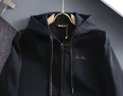 LORO PIANA || Men's Zip-Front Hoodie