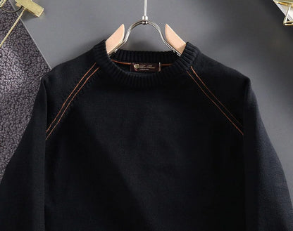 LORO PIANA || Crew-Neck Pullover with Ribbed Hem