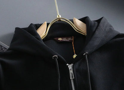 LORO PIANA || Panelled Zip-Front Hoodie