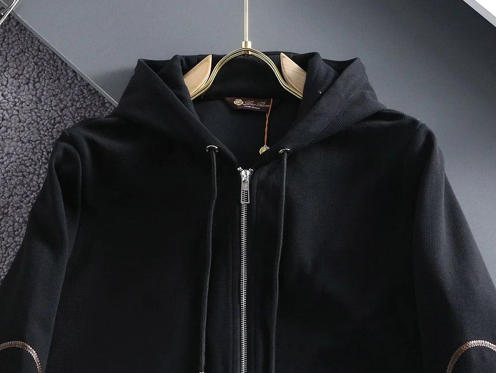 LORO PIANA || Panelled Zip-Front Hoodie