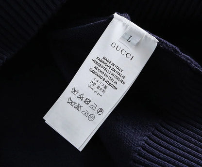 GUCCI || Embroidered Logo Crew-Neck Wool sweater