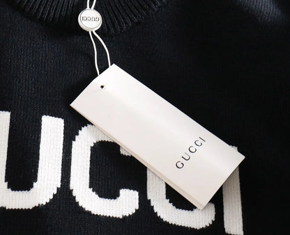 GUCCI || Embroidered Logo Crew-Neck Wool sweater