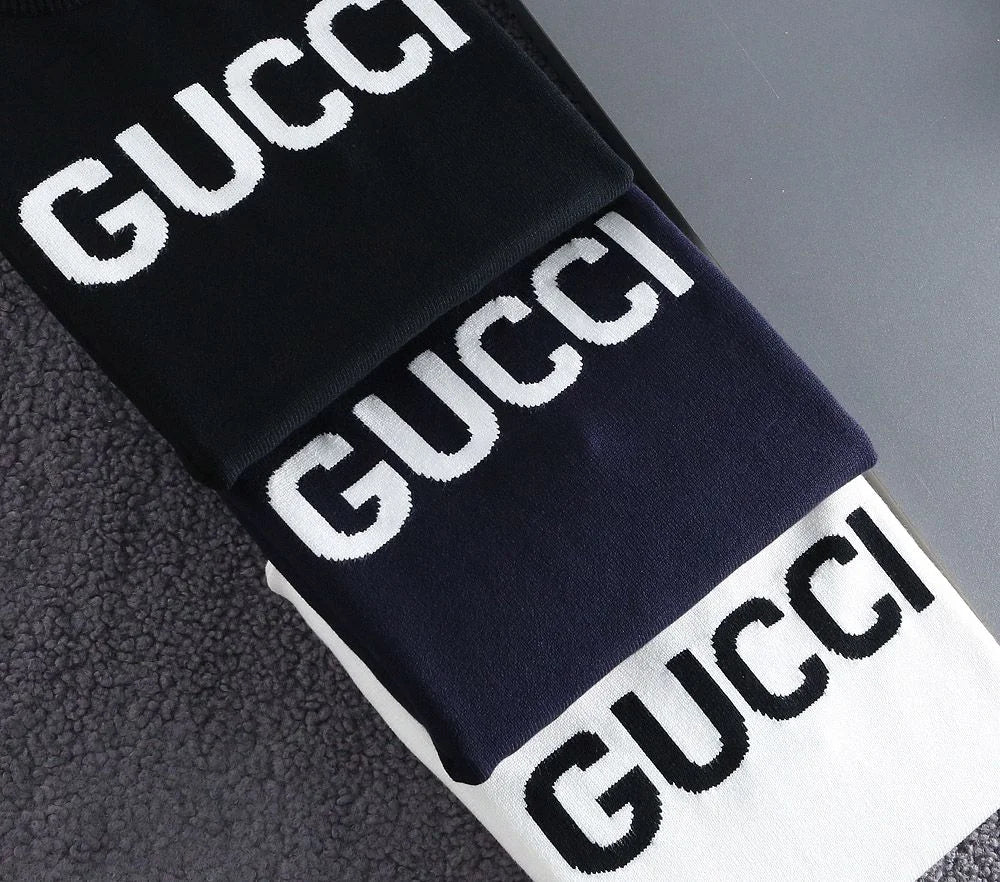 GUCCI || Embroidered Logo Crew-Neck Wool sweater