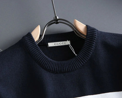 GUCCI || Embroidered Logo Crew-Neck Wool sweater