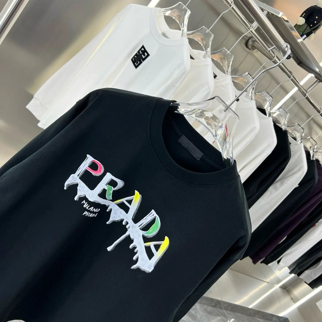 PRADA || Paint-Splatter Effect Logo Sweatshirt