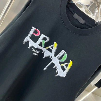 PRADA || Paint-Splatter Effect Logo Sweatshirt