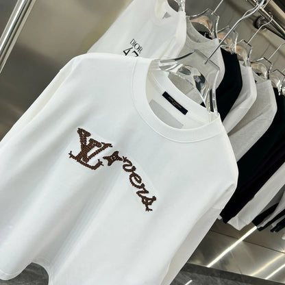 LOUIS VUITTON || LV Lover Signature Logo Crewneck Cotton Fleece Sweatshirt