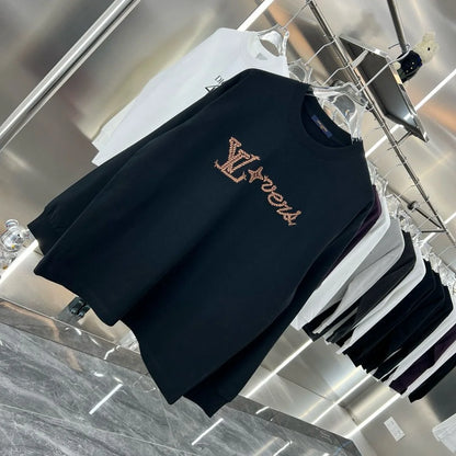 LOUIS VUITTON || LV Lover Signature Logo Crewneck Cotton Fleece Sweatshirt