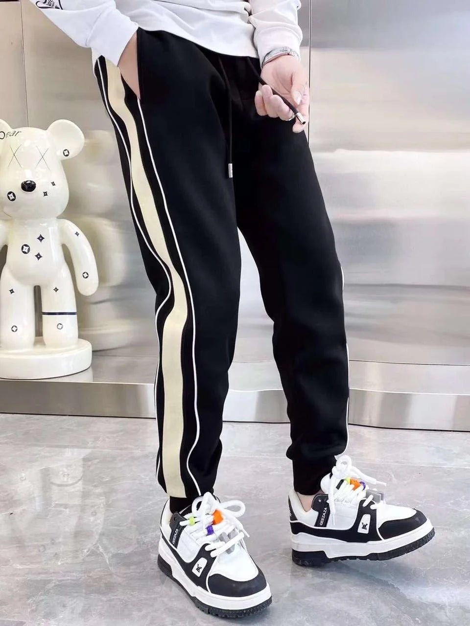 BALENCIAGA || Comfort Track Pants with Drawstring & Dual Pockets