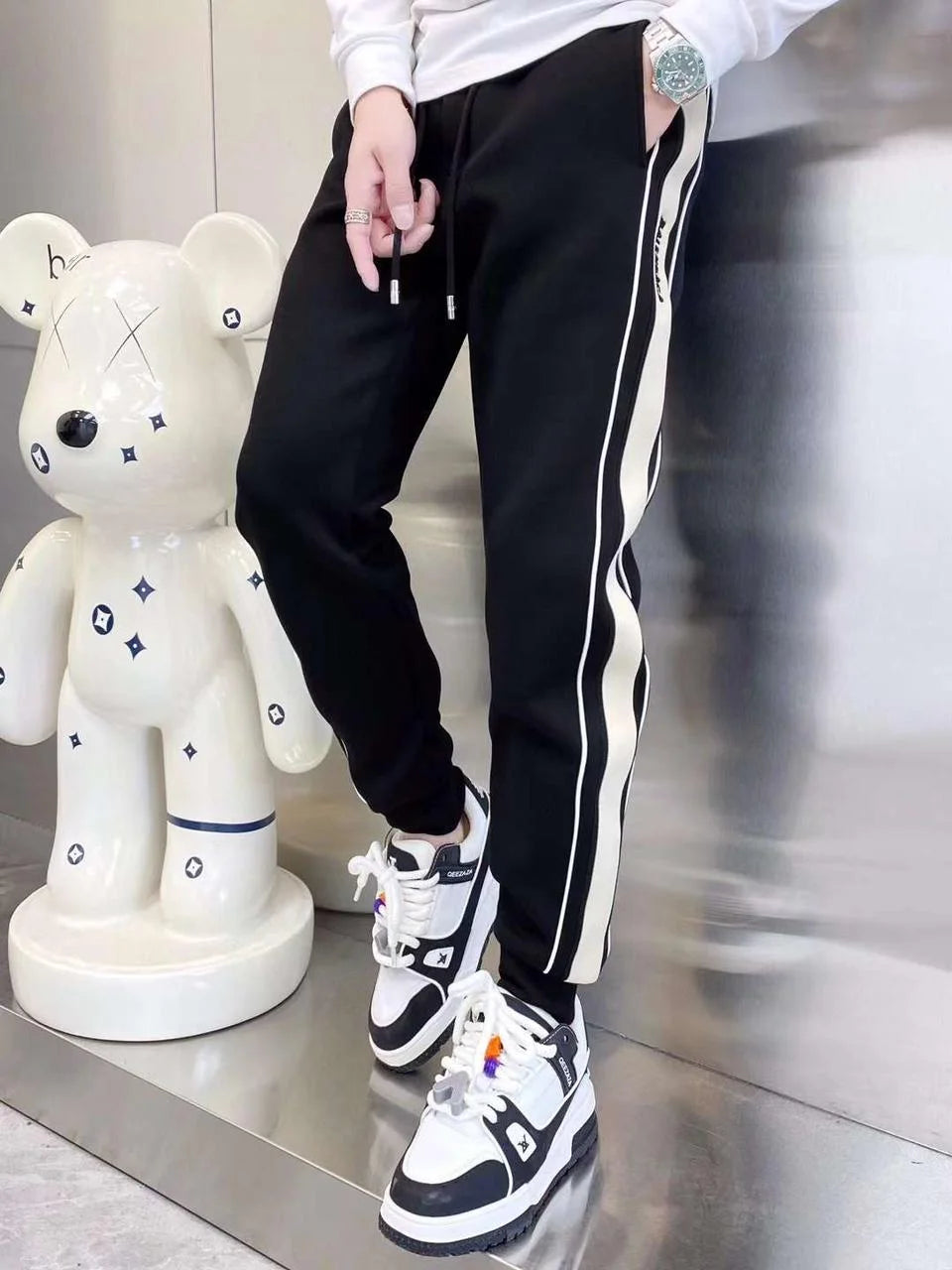 BALENCIAGA || Comfort Track Pants with Drawstring & Dual Pockets