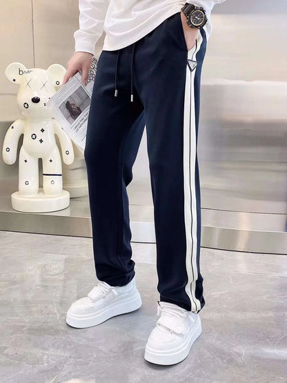 PRADA || Men Color Block Blue Track Pants