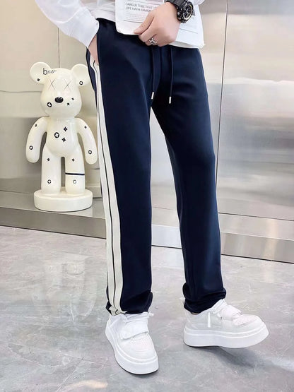 PRADA || Men Color Block Blue Track Pants