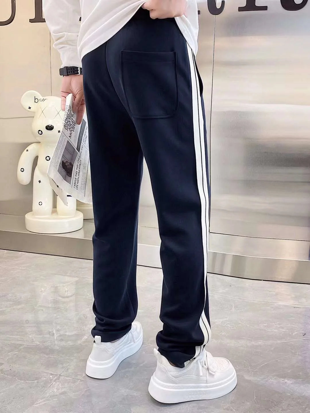 PRADA || Men Color Block Blue Track Pants