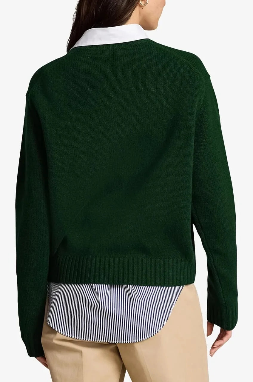 POLO RALPH LAUREN || Polo Bear Wool-Cashmere Jumper For Women / Green